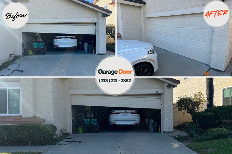 Before and after: garage door installation Lynchburg, OH